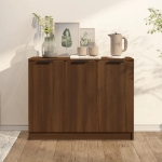 Credenza Rovere Marrone 90,5x30x70 cm in Legno Multistrato