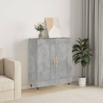 Credenza Grigio Cemento 69,5x34x90 cm in Legno Multistrato