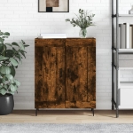 Credenza Rovere Fumo 69,5x34x90 cm in Legno Multistrato