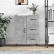Credenza Grigio Cemento 69,5x34x90 cm in Legno Multistrato
