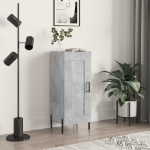 Credenza Grigio Cemento 34,5x34x90 cm in Legno Multistrato