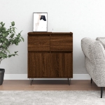 Credenza Rovere Marrone 60x35x70 cm in Legno Multistrato