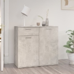 Credenza Grigio Cemento 80x36x75 cm in Truciolato