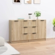 Credenze 2 pz Rovere Sonoma 60x30x70 cm in Legno Multistrato