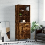 Credenza Rovere Fumo  69,5x34x180 cm in Legno Multistrato