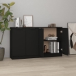 Credenze 2 pz Nere 60x30x70 cm in Legno Multistrato