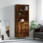 Credenza Rovere Fumo  69,5x34x180 cm in Legno Multistrato