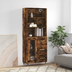Credenza Rovere Fumo  69,5x34x180 cm in Legno Multistrato