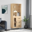 Credenza Rovere Sonoma 69,5x34x180 cm in Legno Multistrato