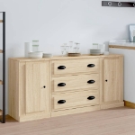 Credenze 3 pz Rovere Sonoma in Legno Multistrato