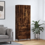 Credenza Rovere Fumo  69,5x34x180 cm in Legno Multistrato