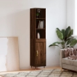 Credenza Rovere Marrone 34,5x34x180 cm in Legno Multistrato
