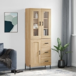Credenza Rovere Sonoma 69,5x34x180 cm in Legno Multistrato