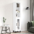 Credenza Bianca 34,5x34x180 cm in Legno Multistrato