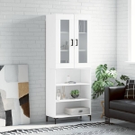 Credenza Bianca 69,5x34x180 cm in Legno Multistrato