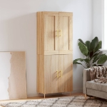 Credenza Rovere Sonoma 69,5x34x180 cm in Legno Multistrato