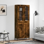 Credenza Rovere Fumo  69,5x34x180 cm in Legno Multistrato