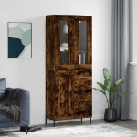 Credenza Rovere Fumo  69,5x34x180 cm in Legno Multistrato