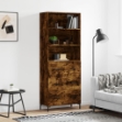 Credenza Rovere Fumo  69,5x34x180 cm in Legno Multistrato