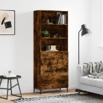 Credenza Rovere Fumo  69,5x34x180 cm in Legno Multistrato
