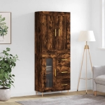 Credenza Rovere Fumo  69,5x34x180 cm in Legno Multistrato