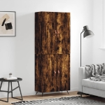 Credenza Rovere Fumo  69,5x34x180 cm in Legno Multistrato