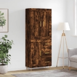 Credenza Rovere Fumo  69,5x34x180 cm in Legno Multistrato