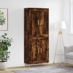 Credenza Rovere Fumo  69,5x34x180 cm in Legno Multistrato