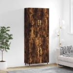 Credenza Rovere Fumo  69,5x34x180 cm in Legno Multistrato