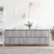 Credenze 3 pz Grigio Sonoma in Legno Multistrato