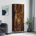 Credenza Rovere Fumo  69,5x34x180 cm in Legno Multistrato