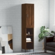 Credenza Rovere Marrone 34,5x34x180 cm in Legno Multistrato