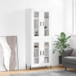 Credenza Bianca 69,5x34x180 cm in Legno Multistrato