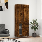 Credenza Rovere Fumo  69,5x34x180 cm in Legno Multistrato