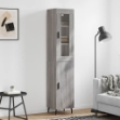 Credenza Grigio Sonoma 34,5x34x180 cm in Legno Multistrato