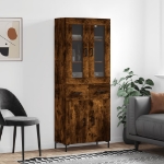 Credenza Rovere Fumo  69,5x34x180 cm in Legno Multistrato