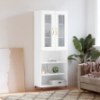 Credenza Bianca 69,5x34x180 cm in Legno Multistrato