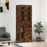 Credenza Rovere Fumo  69,5x34x180 cm in Legno Multistrato