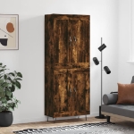 Credenza Rovere Fumo  69,5x34x180 cm in Legno Multistrato