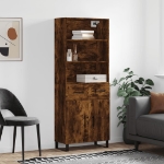 Credenza Rovere Fumo  69,5x34x180 cm in Legno Multistrato