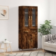 Credenza Rovere Fumo  69,5x34x180 cm in Legno Multistrato
