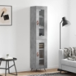 Credenza Grigio Cemento 34,5x34x180 cm in Legno Multistrato