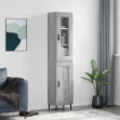 Credenza Grigio Sonoma 34,5x34x180 cm in Legno Multistrato