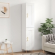 Credenza 34,5x34x180 cm in Legno Multistrato Bianco Lucido
