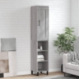 Credenza Grigio Sonoma 34,5x34x180 cm in Legno Multistrato