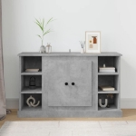 Credenza Grigio Cemento 100x35,5x60 cm in Legno Multistrato