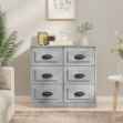 Credenza Grigio Cemento 70x35,5x67,5 cm in Legno Multistrato