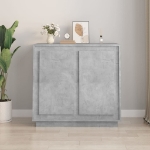 Credenza Grigio Cemento 80x34x75 cm in Legno Multistrato