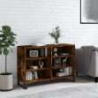 Credenza Rovere Fumo 103,5x35x70 cm in Legno Multistrato