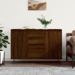 Credenza Rovere Marrone 104x35x70 cm in Legno Multistrato